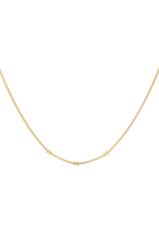 triple x amsterdam necklace Gold Color