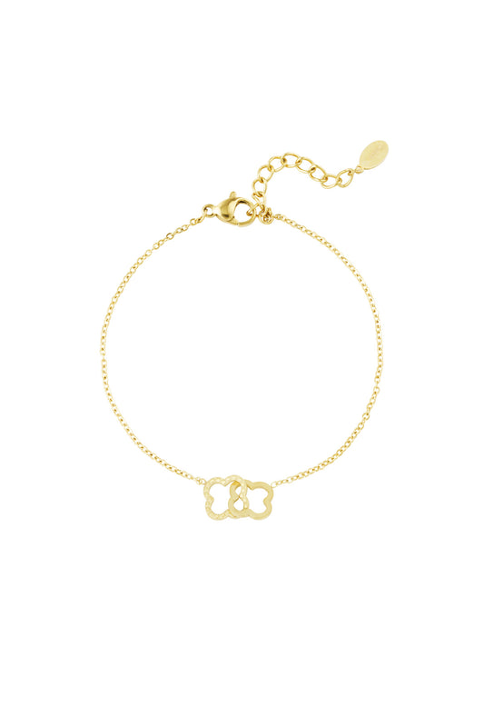 linked luck bracelet Gold Color