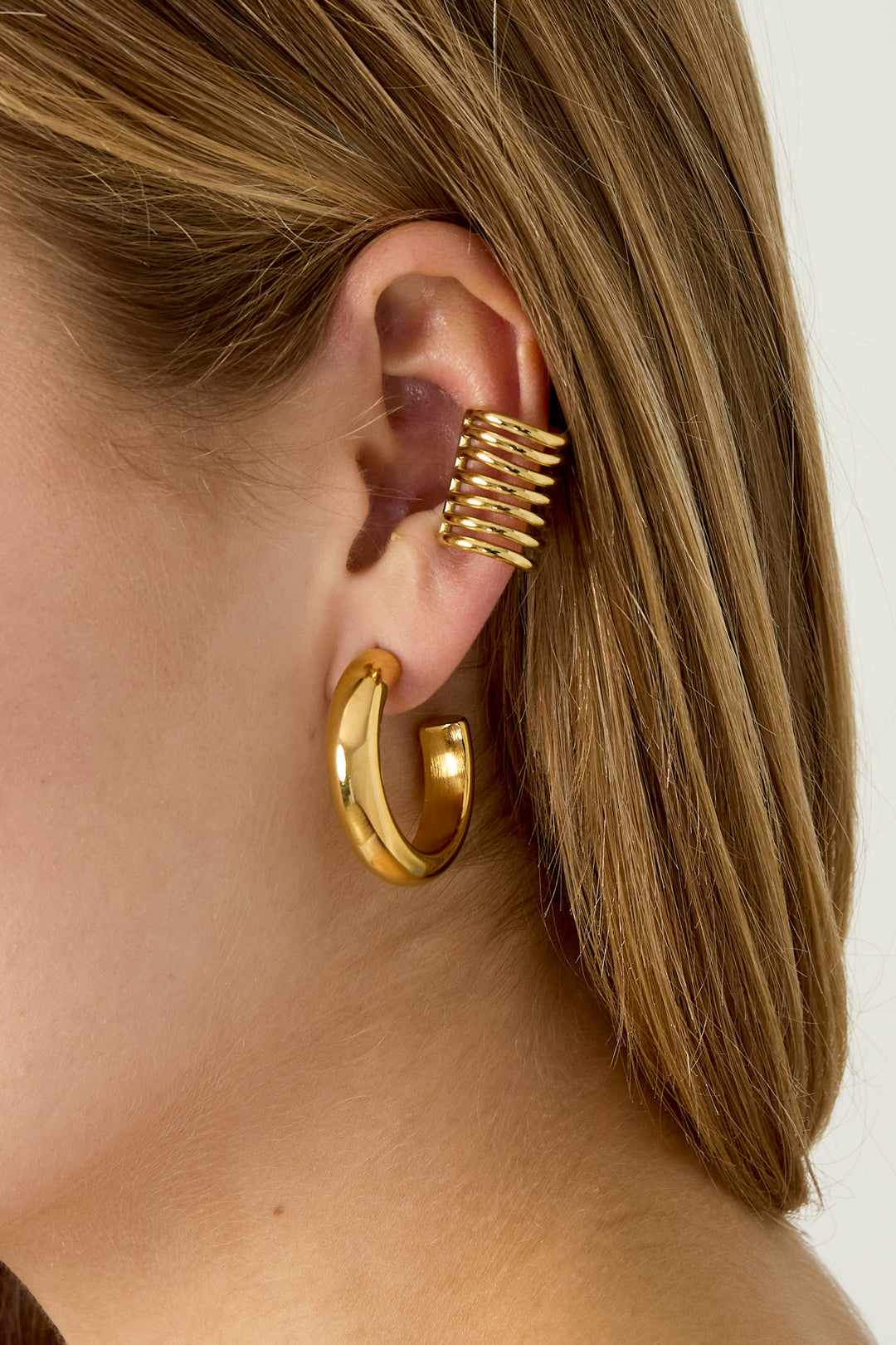 Stainless Steel Ear Cuffs lines Casual Daily Simple Series Women's jewelry