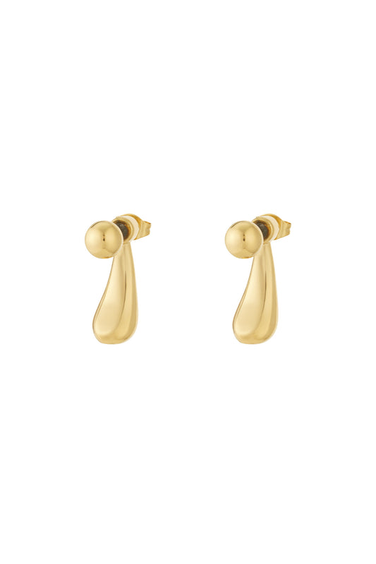 Satisfied Gold Earrings Gold Color