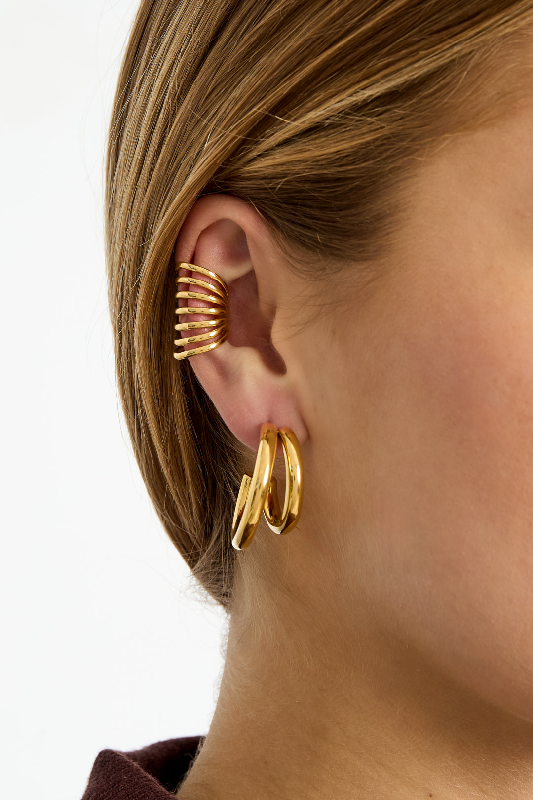 Stainless Steel Ear Cuffs lines Casual Daily Simple Series Women's jewelry