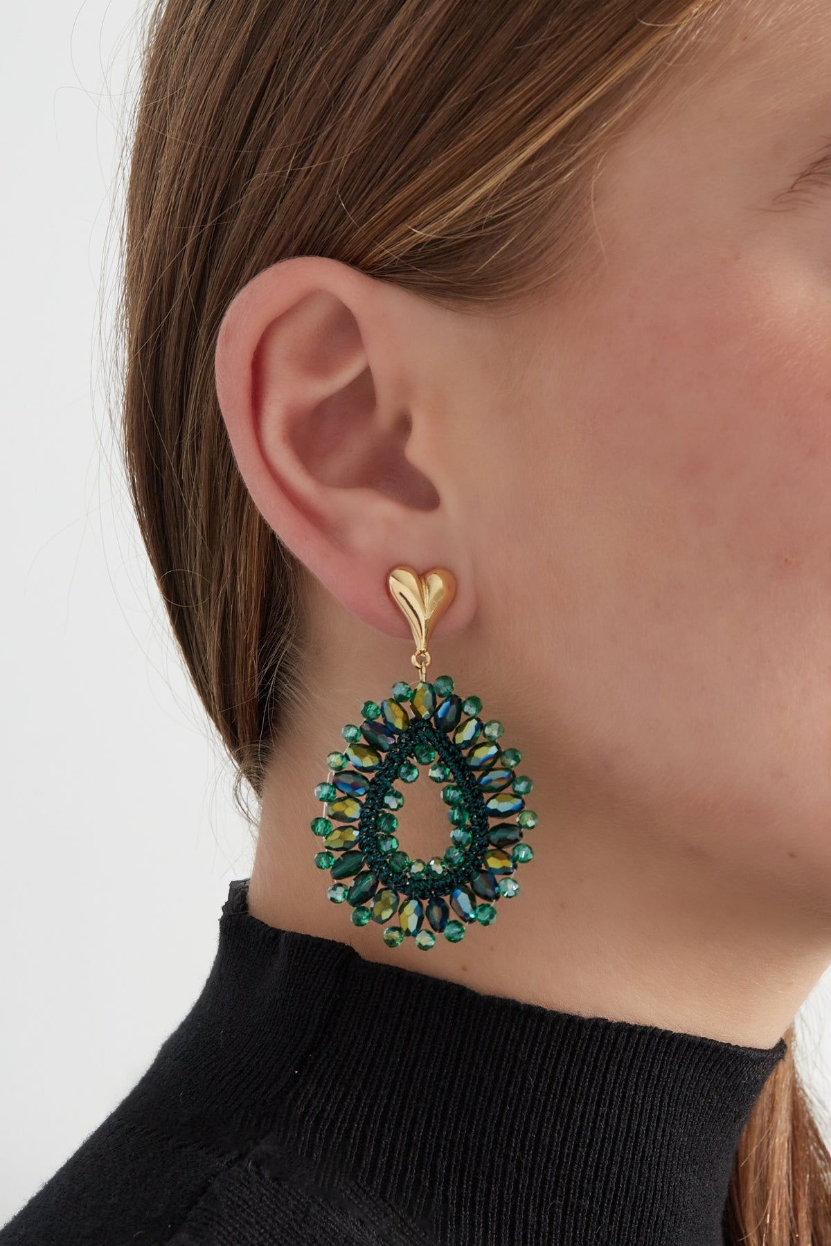 Beaded Love earrings