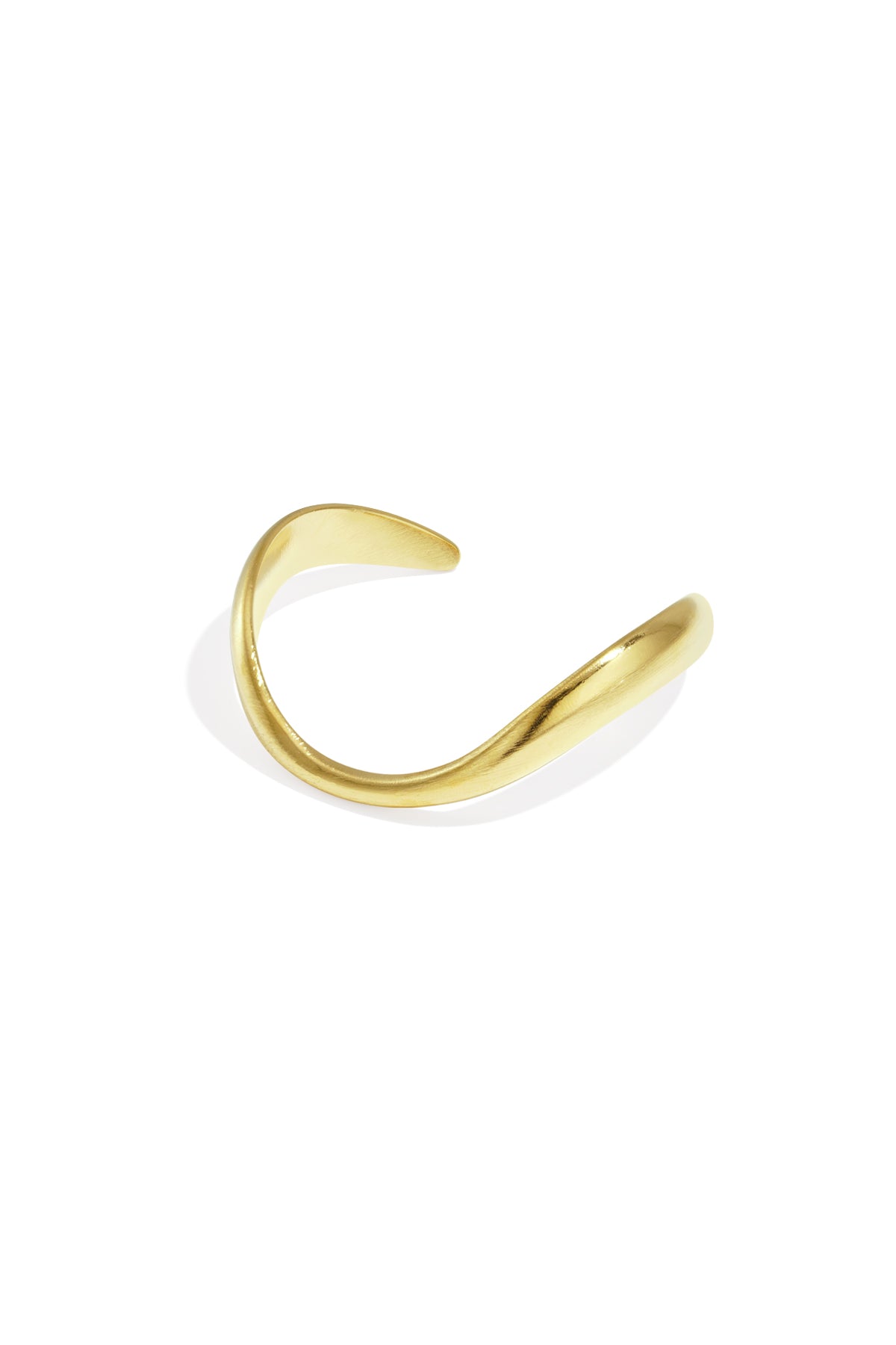 Organically shaped bangle Gold Color One Size