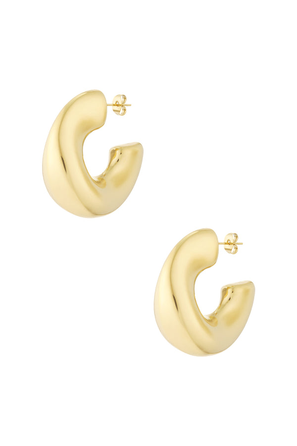 Statement hoop earrings Gold Color