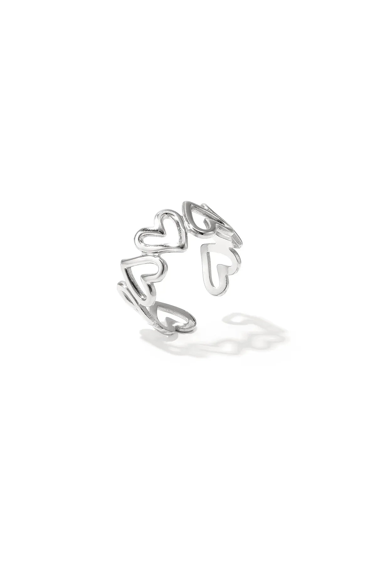 twisted love ring Silver Color One Size