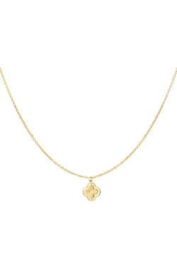 double clover necklace Gold Color
