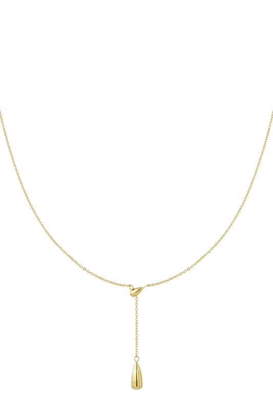 necklace with drop charm Gold Color