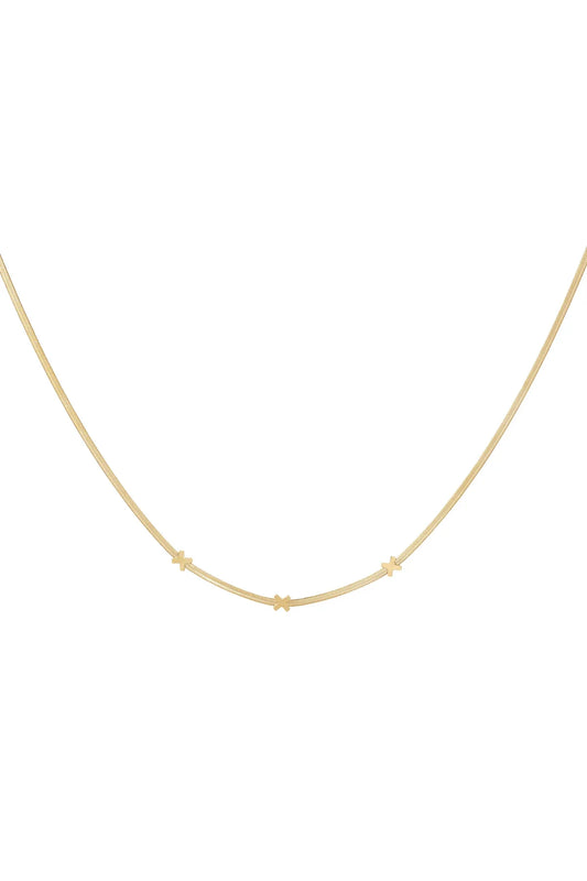 triple x amsterdam necklace Gold Color