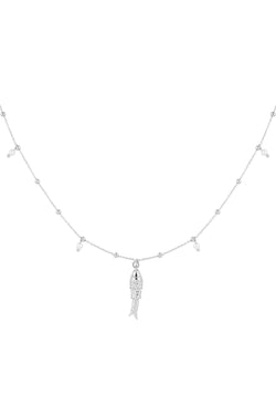 basic necklace with fish Silver Color