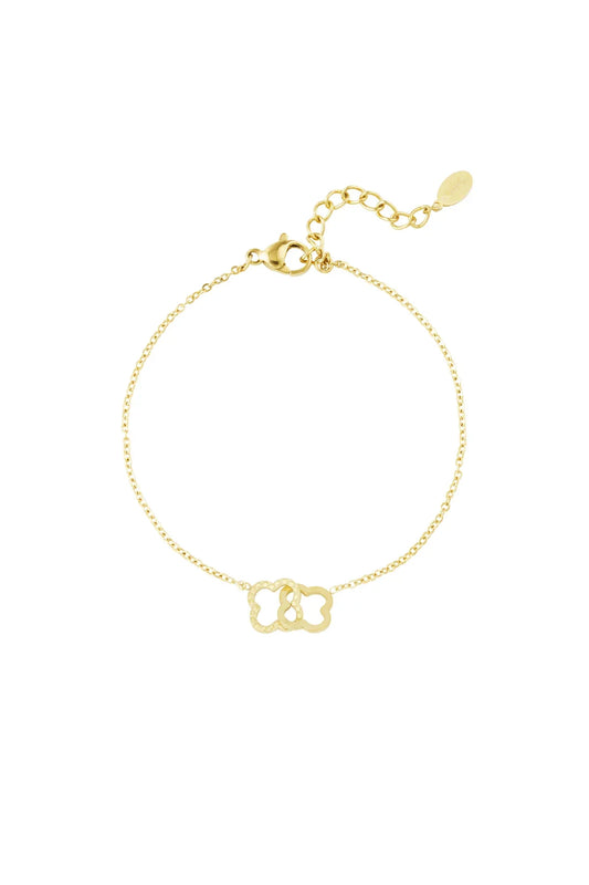 linked luck bracelet Gold Color