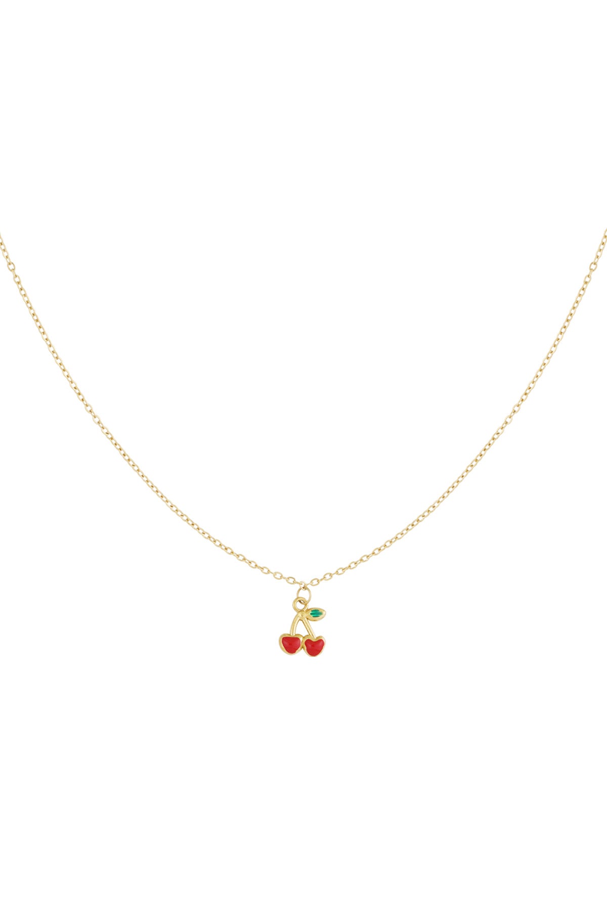 Cherry Love Necklace Gold Color