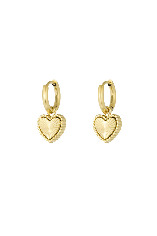 earrings hearts hope Gold Color