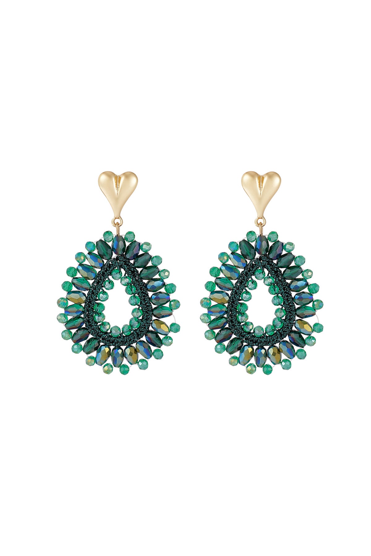 Beaded Love earrings