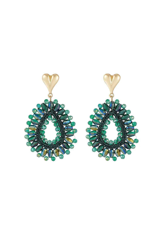 Beaded Love earrings