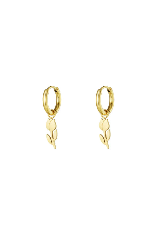 tulip earrings Gold Color