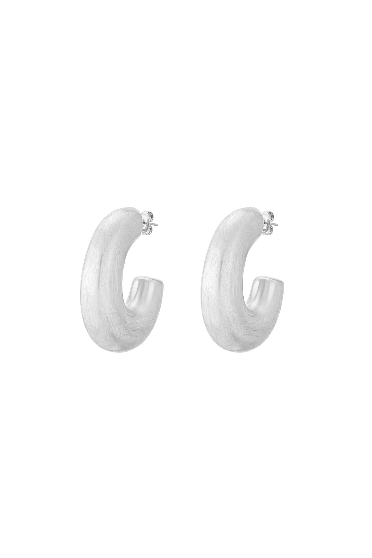 everyday hoops earrings Silver Color