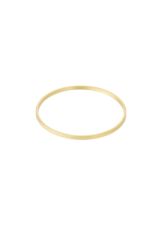 Simple checkerd bangle Gold Color
