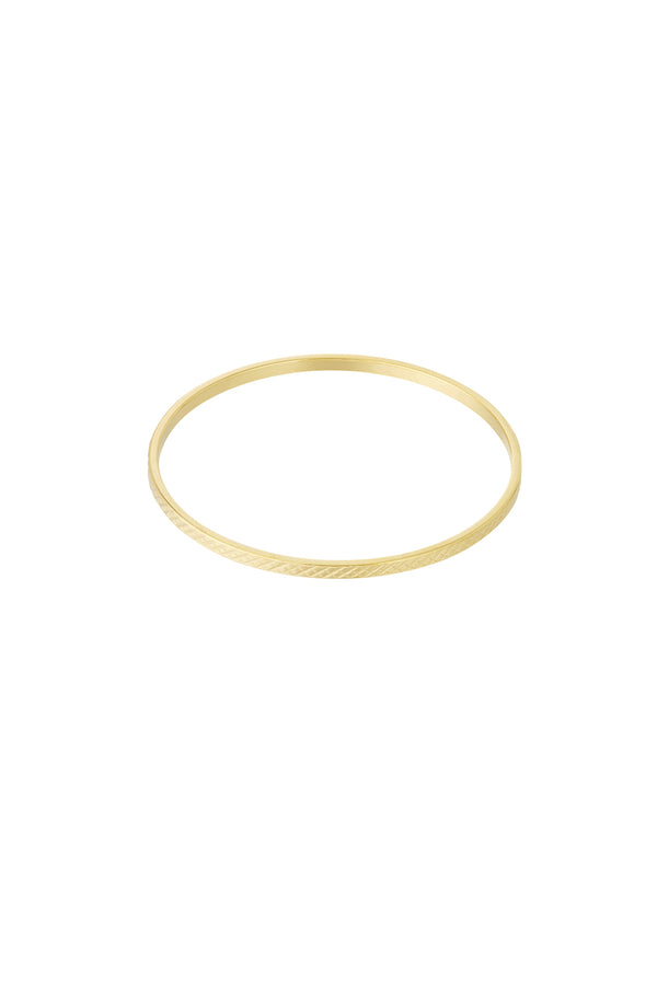 Simple checkerd bangle Gold Color