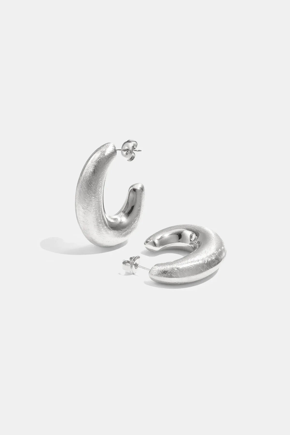 Hoop Earrings circle Casual Daily Simple Series Women's jewelry Silver Color