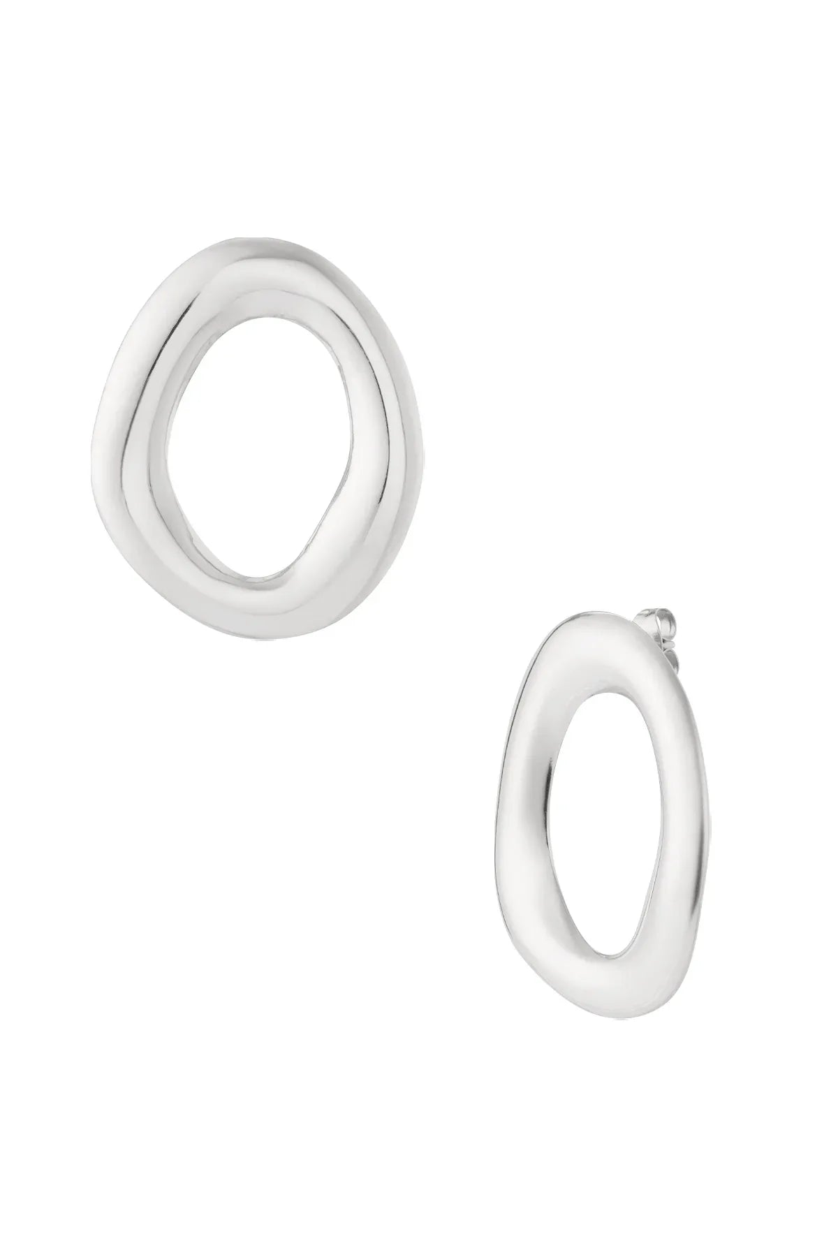 Oasis Oval Earrings Silver Color
