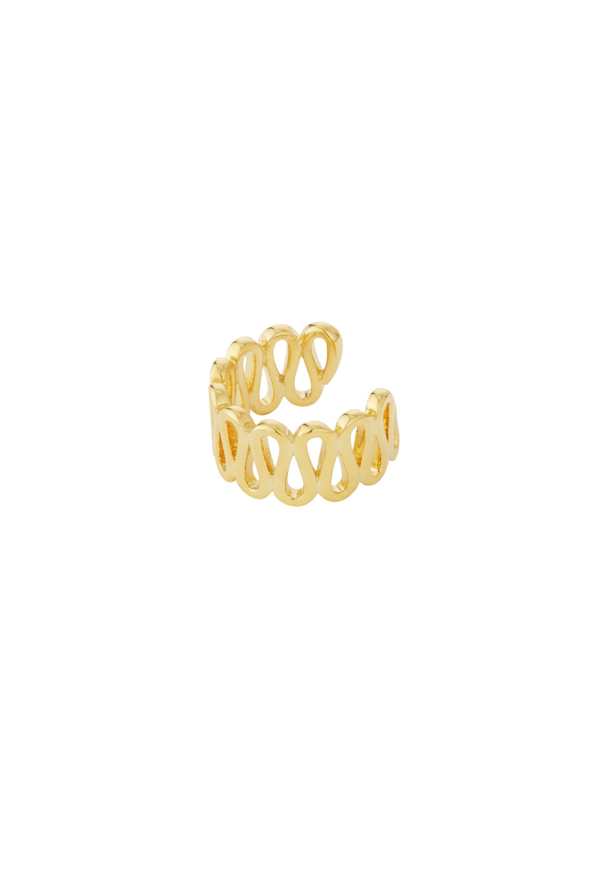 Swirl Ear Cuff Gold Color