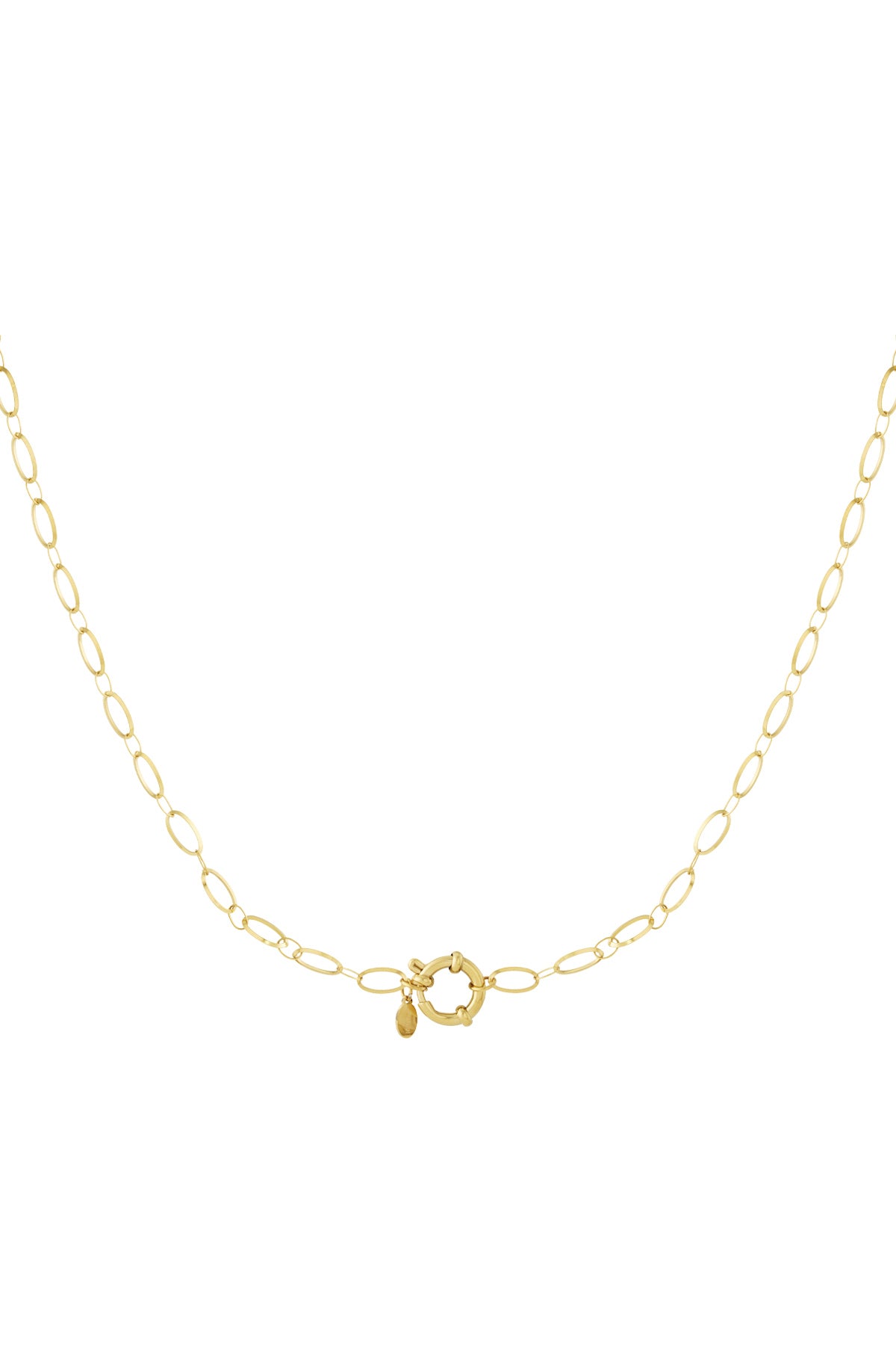 Simple lock necklace Gold Color