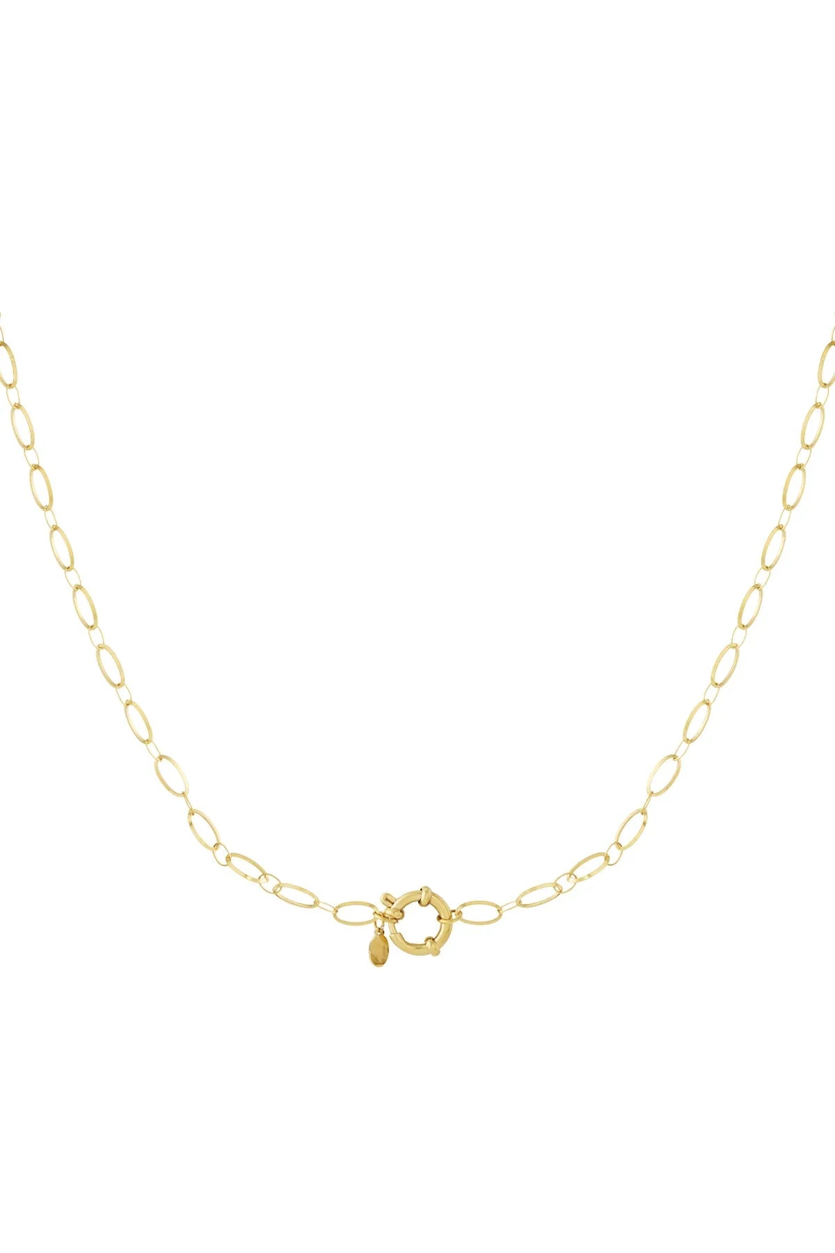 Simple lock necklace Gold Color