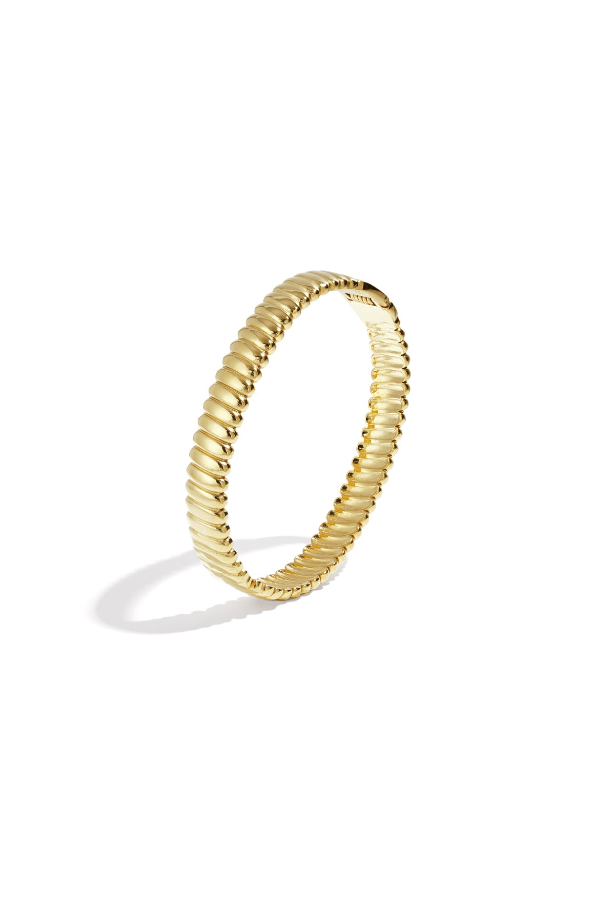 Chunky striped bangle Gold Color