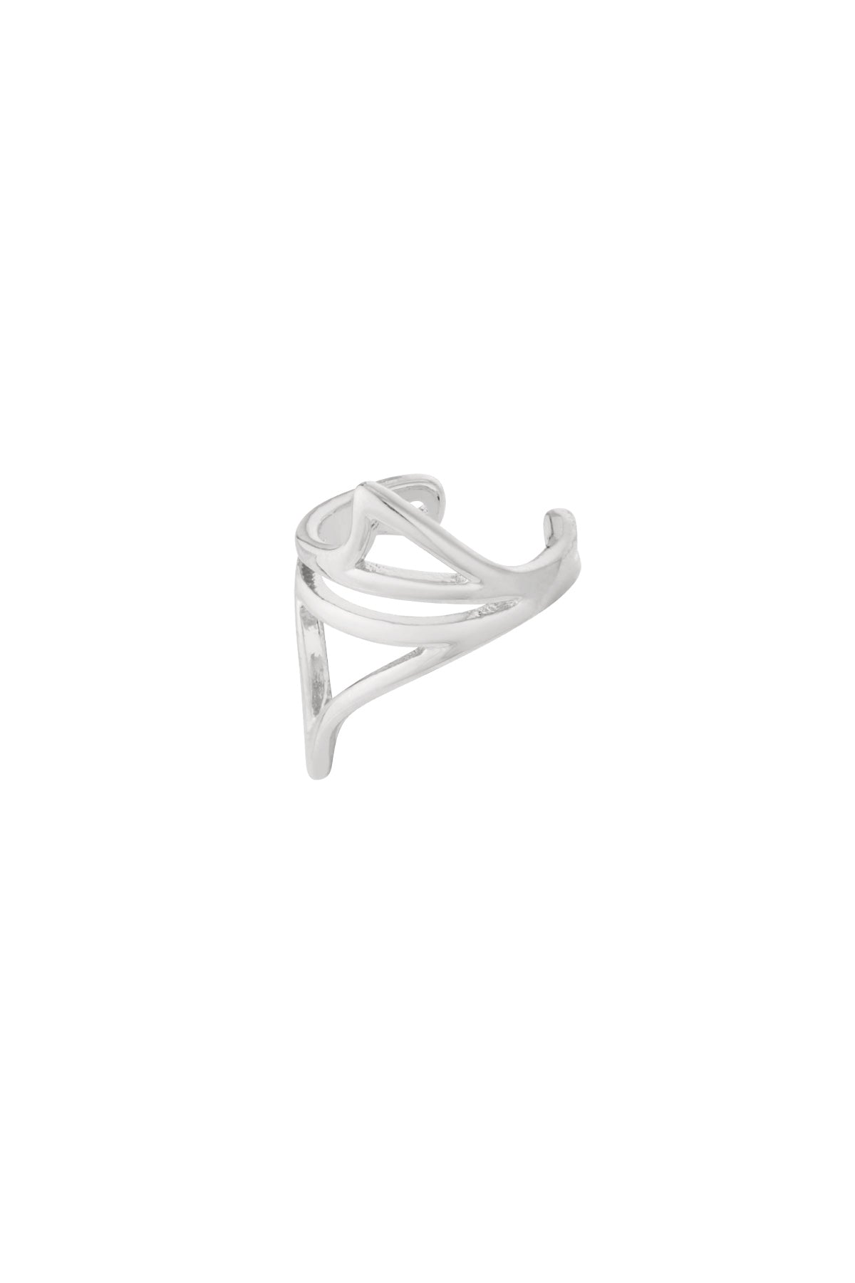 Geometric Ear Cuff Silver Color
