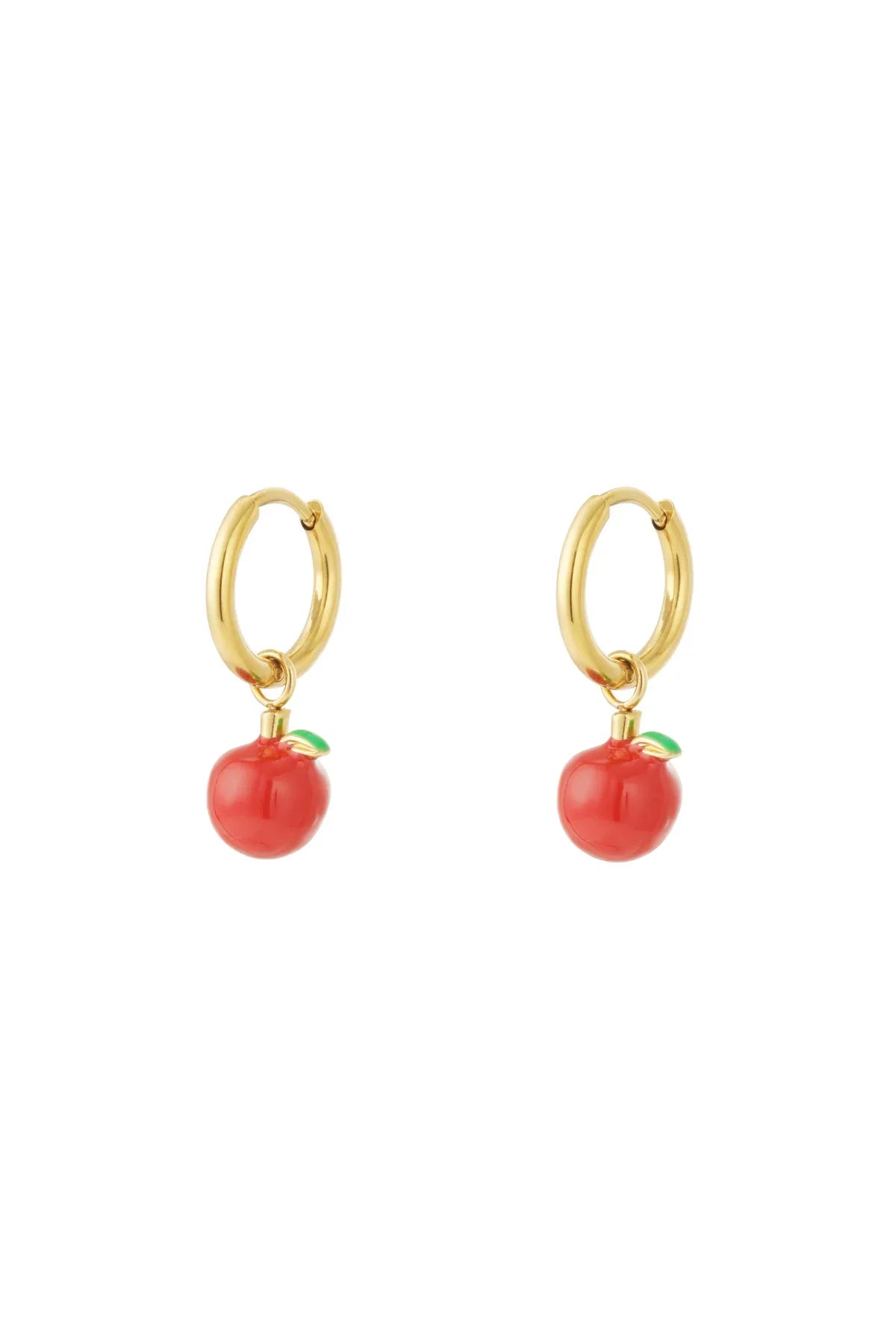 Apple Earrings Red
