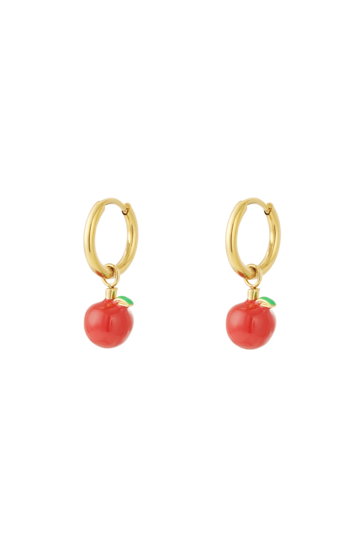 Apple Earrings Red