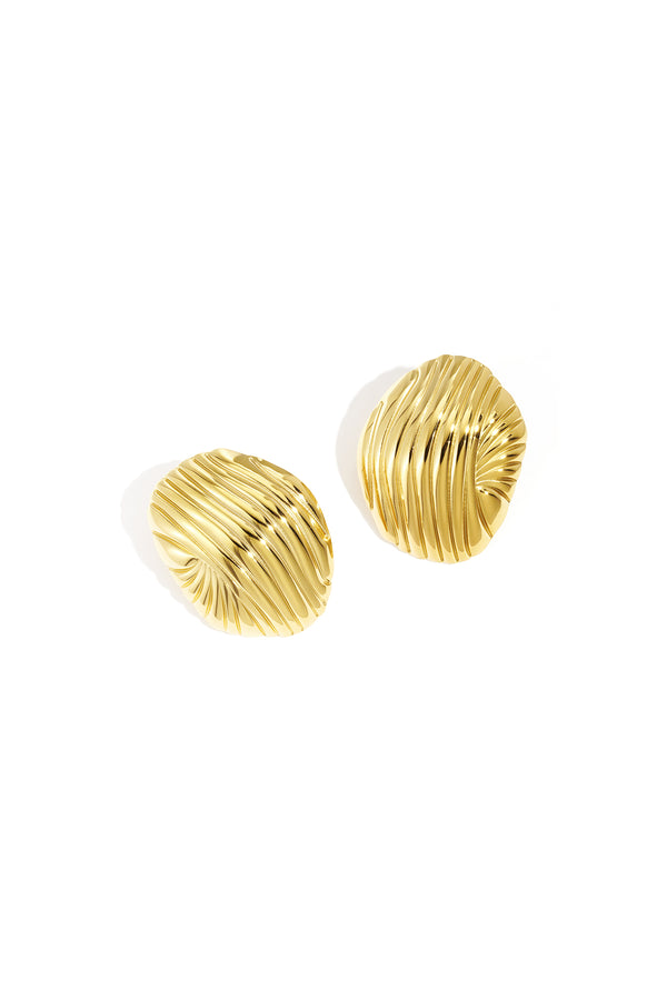 Stainless Steel Stud Earrings irregular shape Casual Daily Simple Series Women's jewelry Gold Color