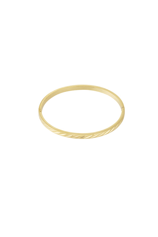 Stainless Steel Bangles Geometric Casual Daily Gold Color