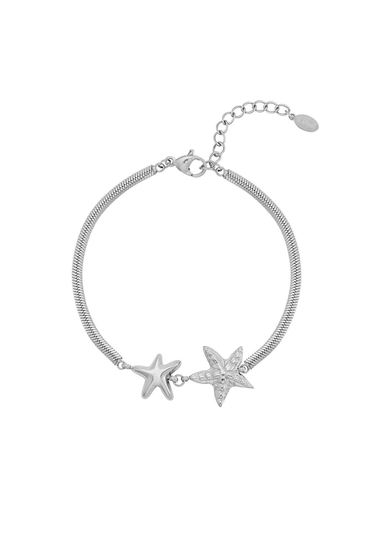 Double star Bracelet Silver Color