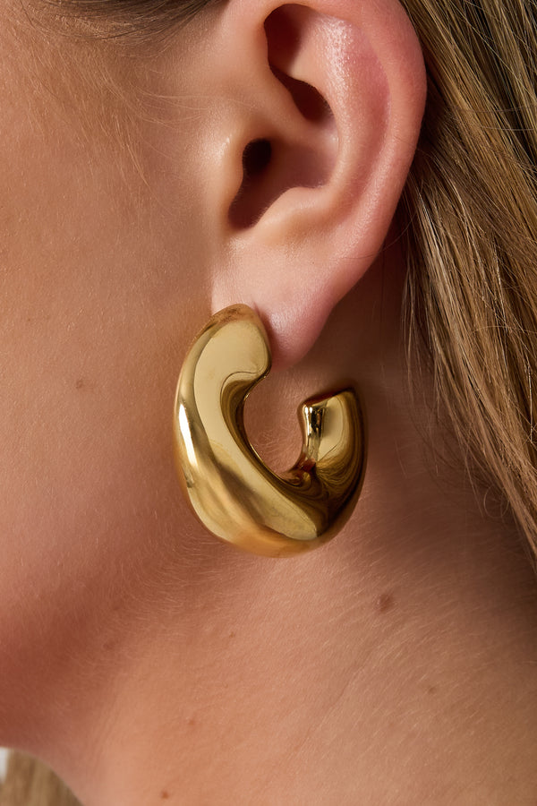Statement hoop earrings