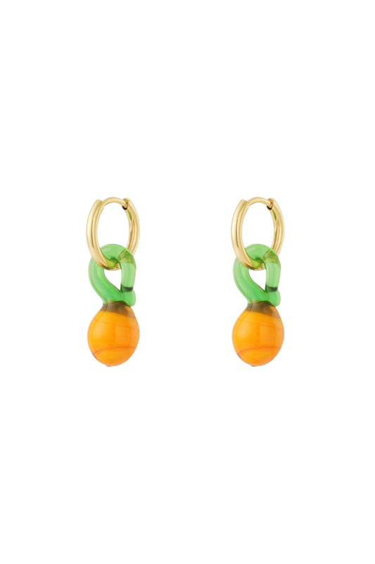 Orange blossom Earrings Orange