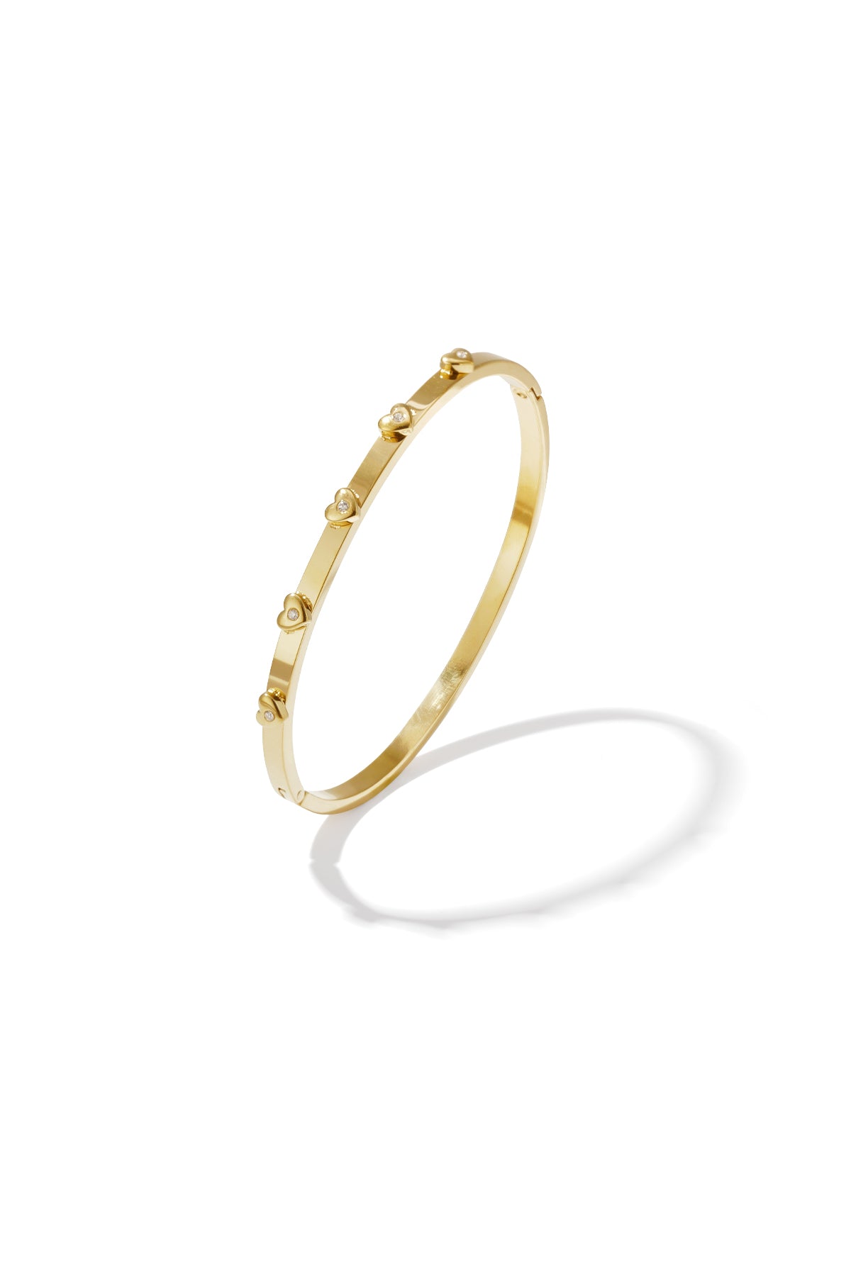Bangle with heart details Gold Color