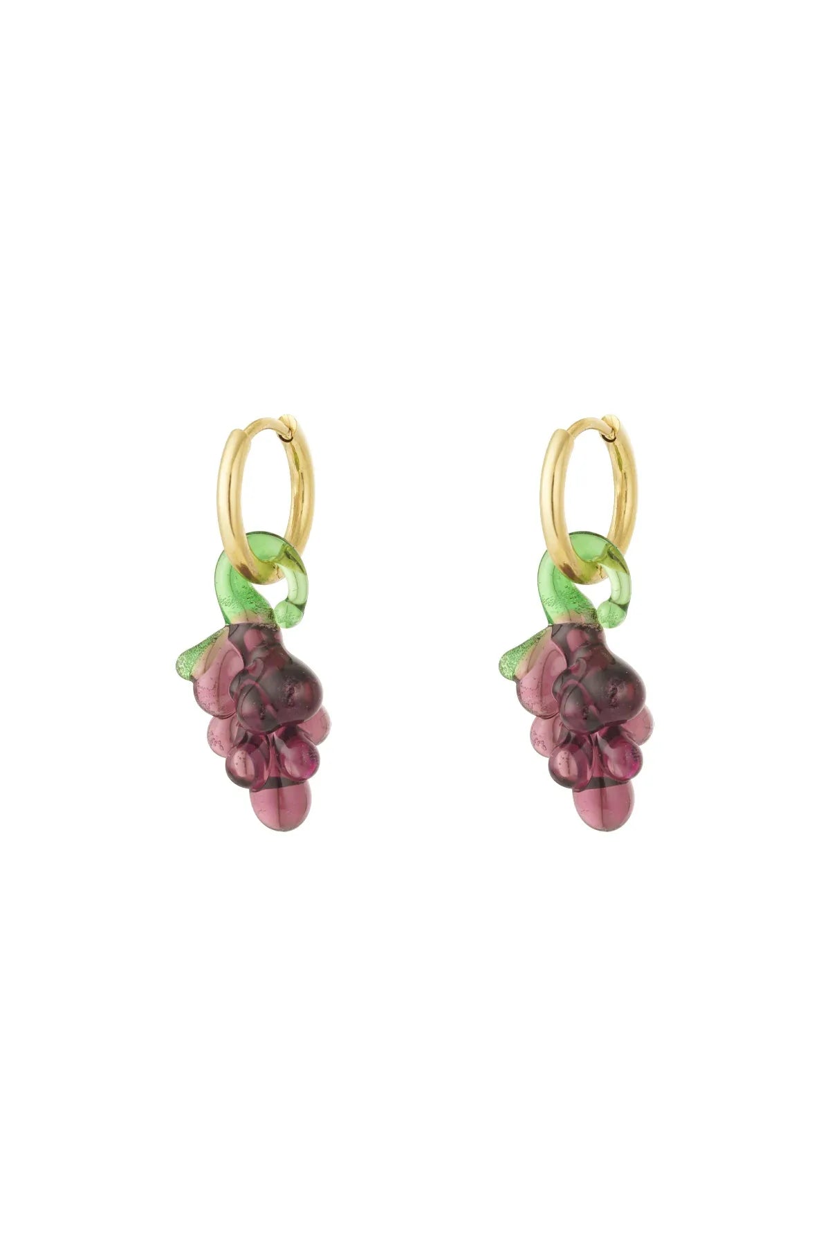 Grape Earrings Purple