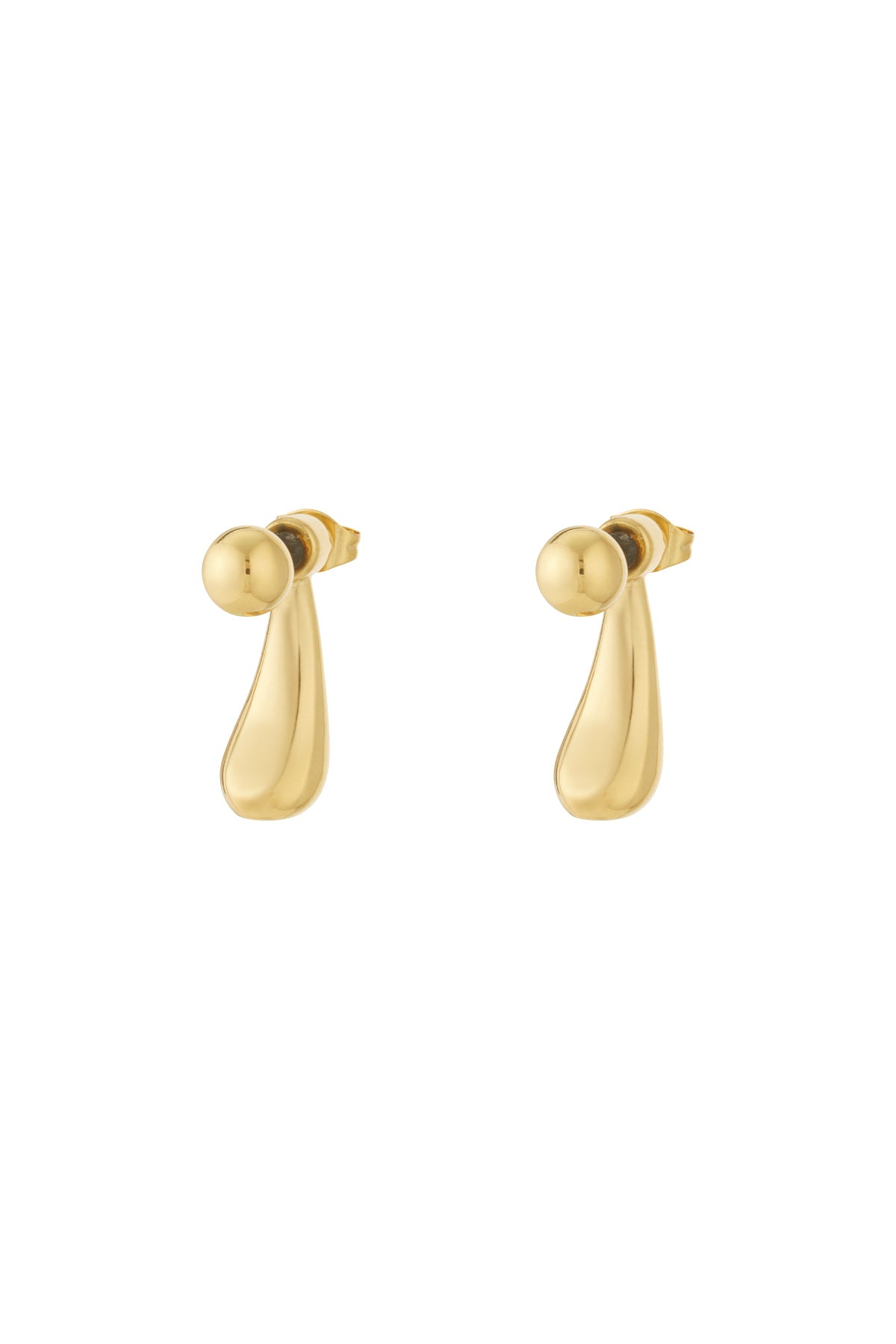 Satisfied Gold Earrings Gold Color