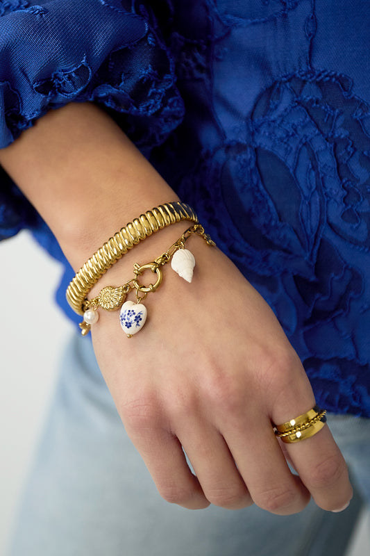 Chunky striped bangle