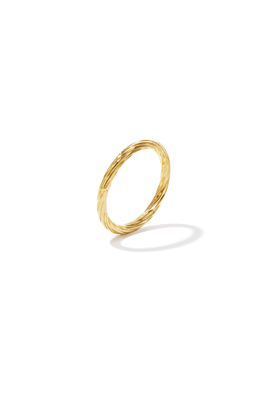 Minimalist ring with stripes Gold Color